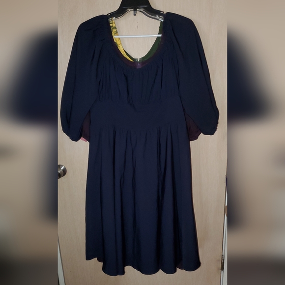Vixen by Micheline Pitt - Vacation Dress In Navy Blue, Size 2XL NWT - Picture 2 of 5